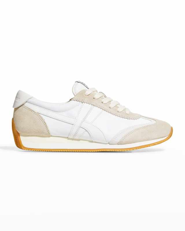 Hank Mixed Leather Retro Sneakers